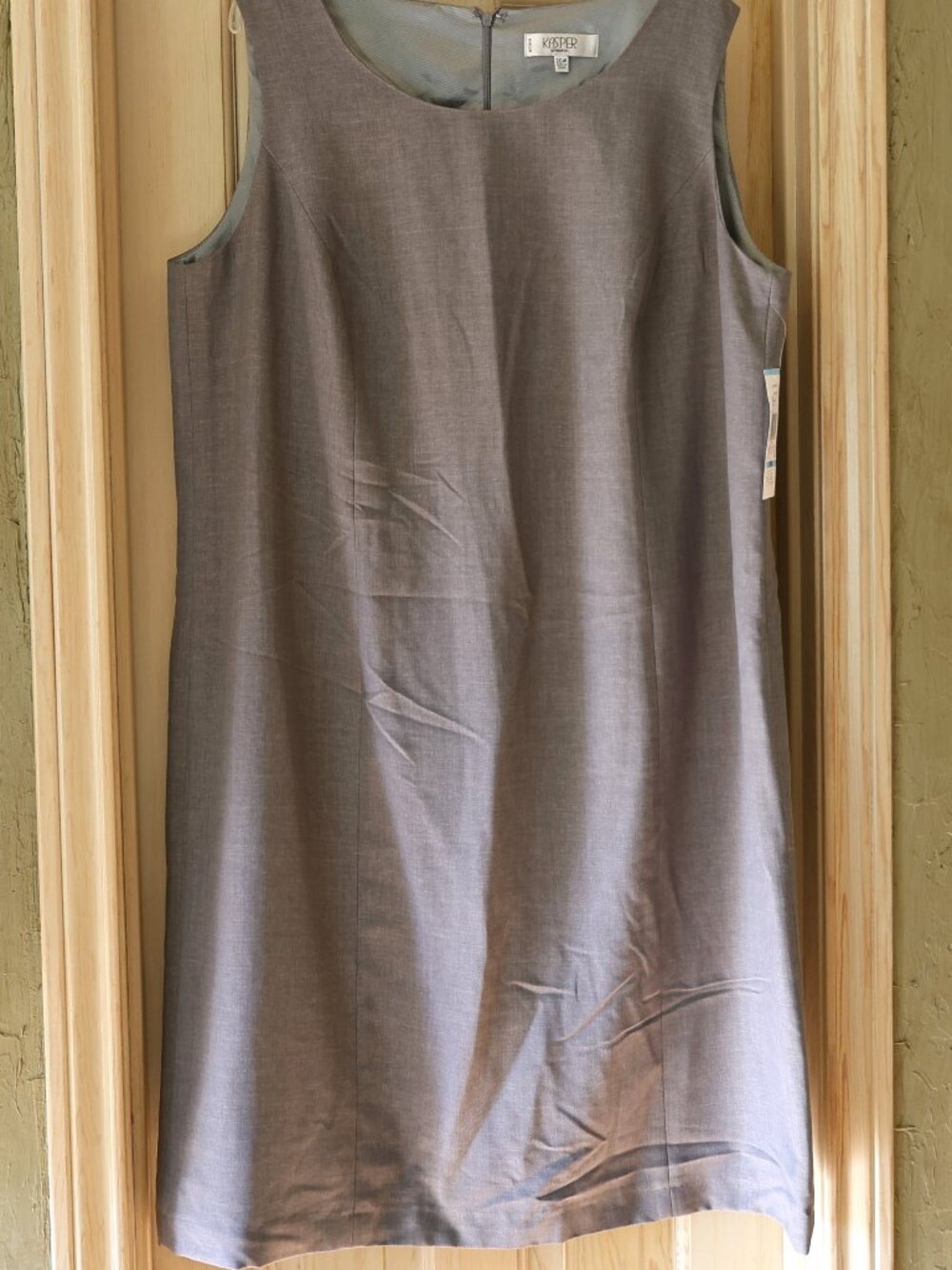 NWT Kasper Separates Lined Grey Sheath Dress Size 20W